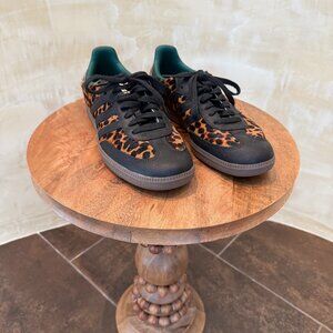 NEW - adidas Samba OG Pony hair leopard  print shoes - Women's Sz 10 1/2